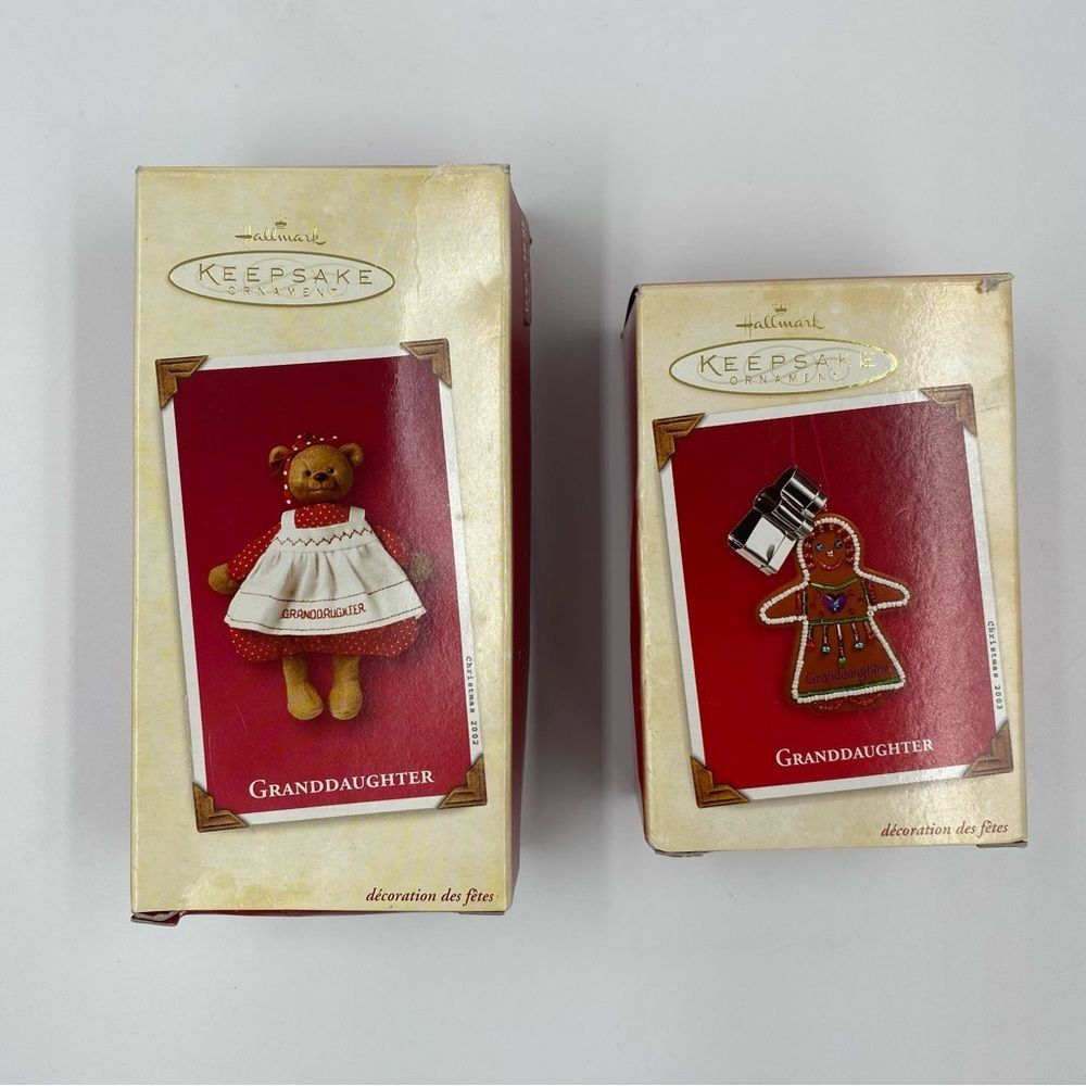 Hallmark Keepsake Ornament‎ Granddaughter Set 2002 & 2003